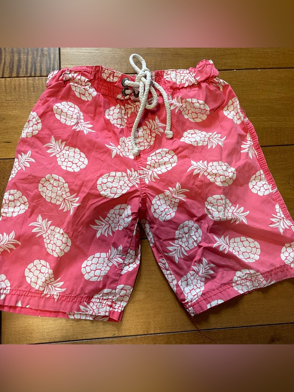 Coral Pineapple Print Swim Trunks swmming short size 5 Aus for a little big